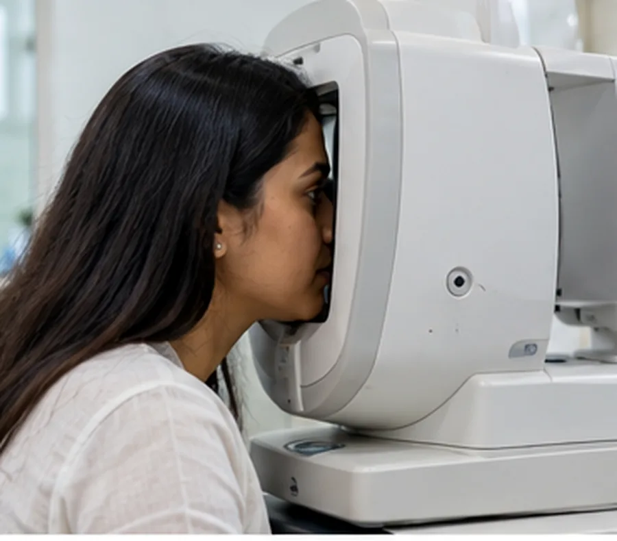 Clinical photograph illustrating Glaucoma Care