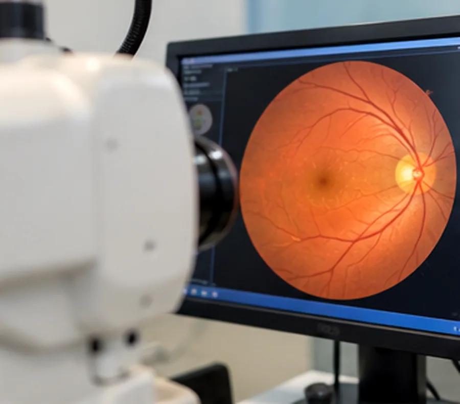 Clinical photograph illustrating Retina & Vitreous Disorders